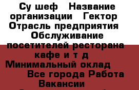 Су-шеф › Название организации ­ Гектор › Отрасль предприятия ­ Обслуживание посетителей ресторана, кафе и т.д. › Минимальный оклад ­ 23 000 - Все города Работа » Вакансии   . Свердловская обл.,Верхняя Пышма г.